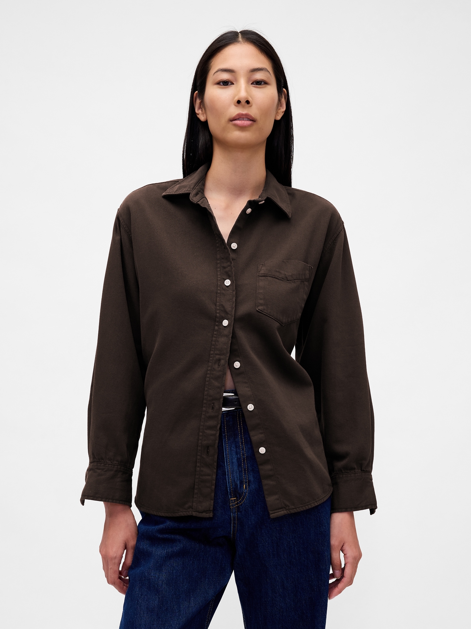 CHEMISIER AMPLE EN DENIM DOUCEUR SUPRÊME