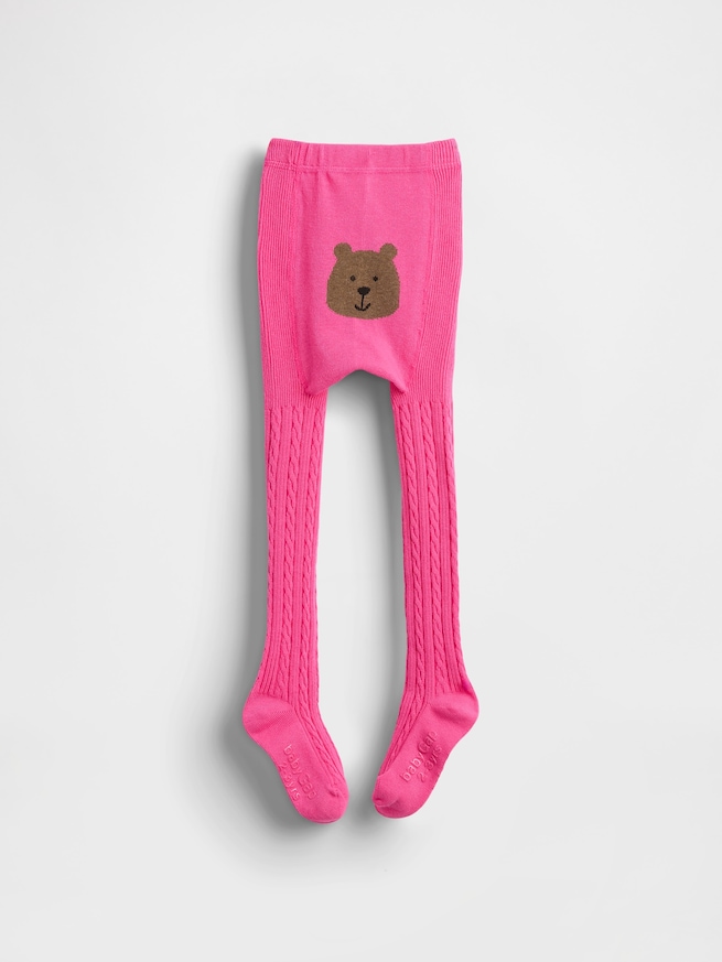 くまさんケーブルニットタイツ (ベビー＆幼児)-0