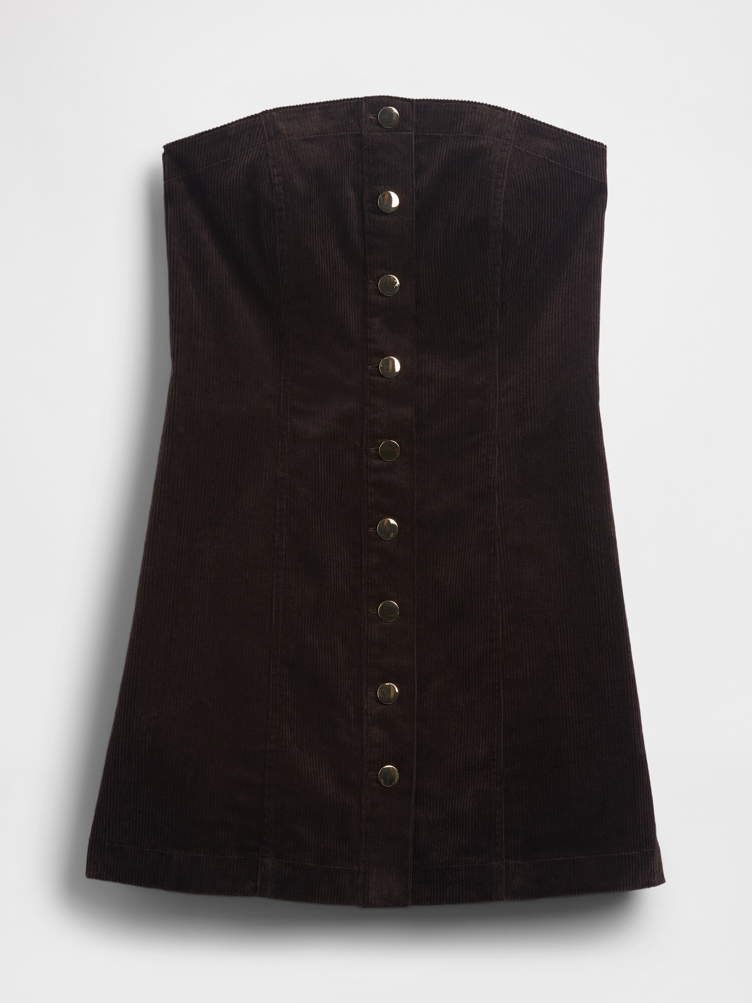 コーデュロイ ストラップレス ミニワンピース-4