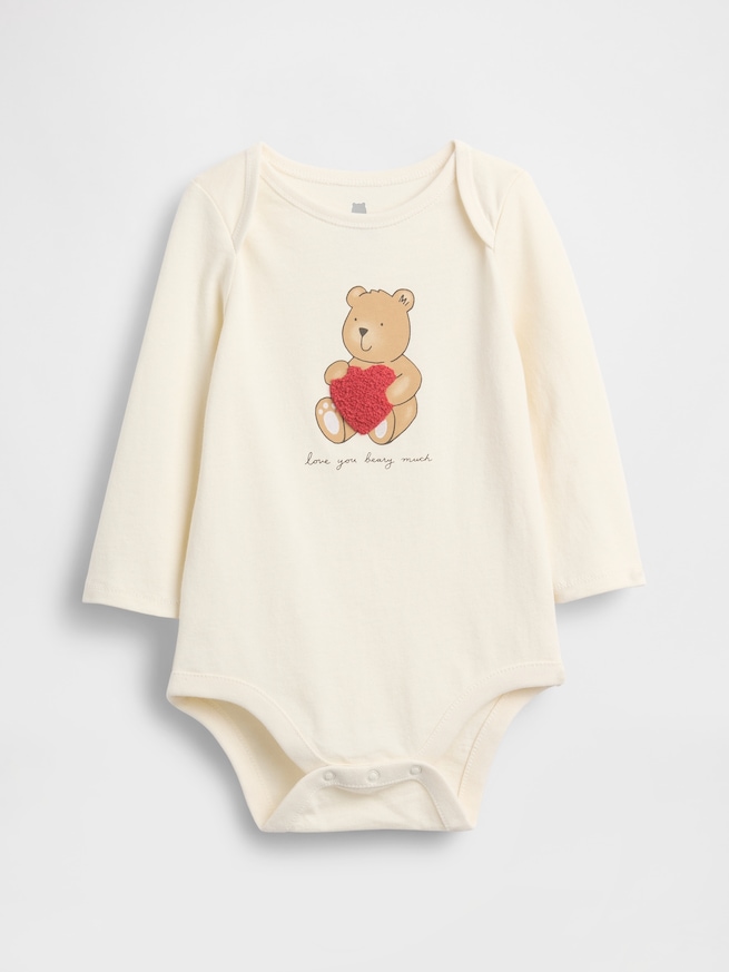 はじめてのお気に入り オーガニックコットン グラフィック ボディスーツ (ベビー)-0