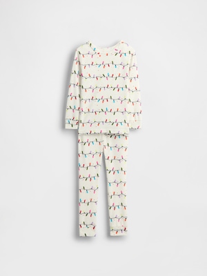 オーガニック ブラッシュドコットン ホリデー パジャマセット (幼児・ベビー)