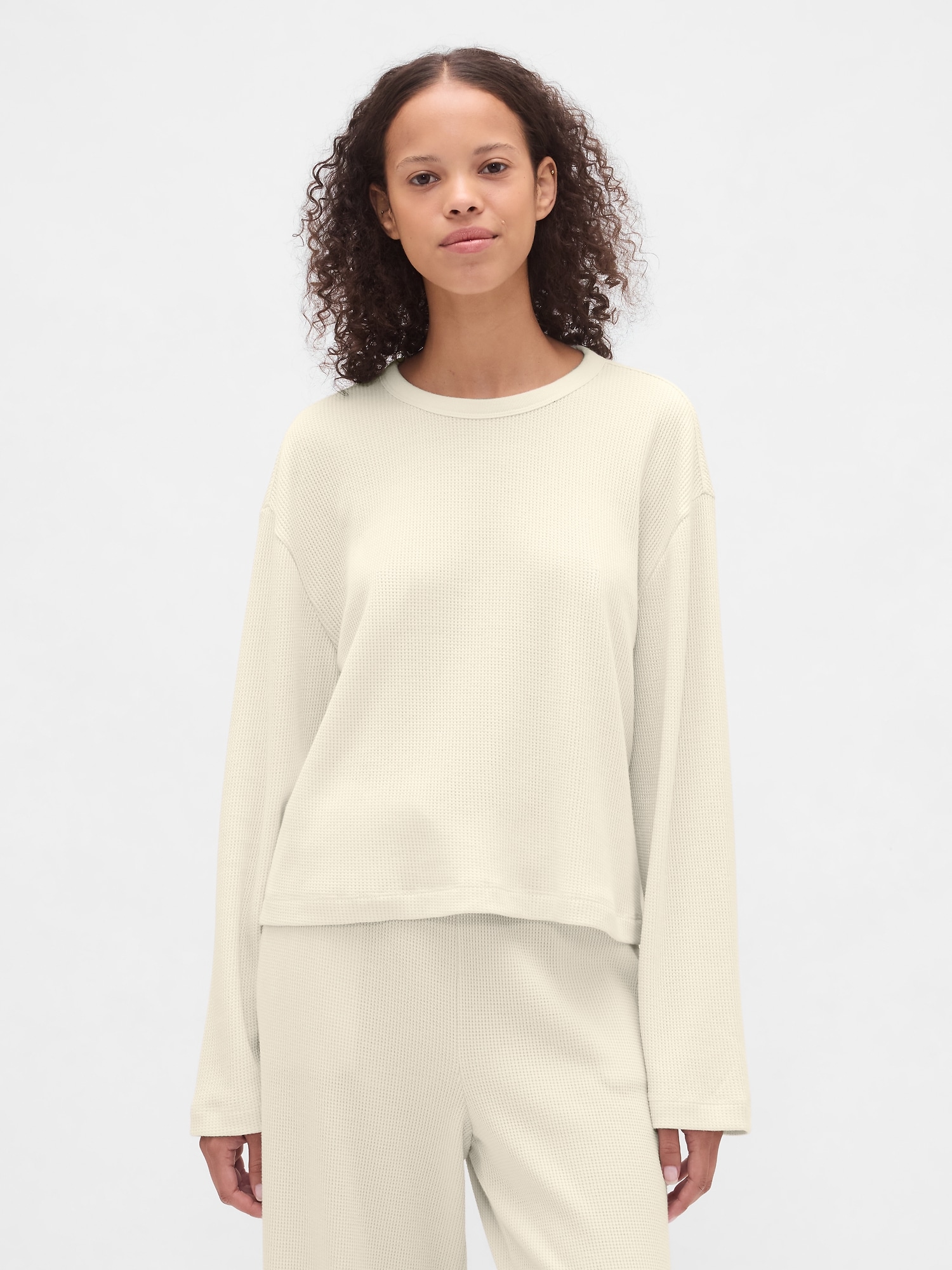 HAUT DE PYJAMA GAUFRÉ COURT