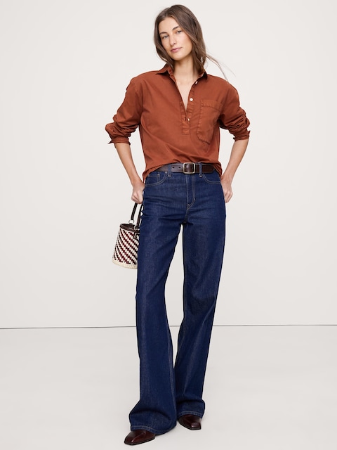 Cotton Twill Popover Shirt
