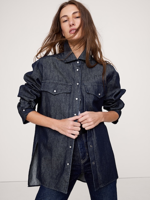 VESTE-CHEMISE EN DENIM