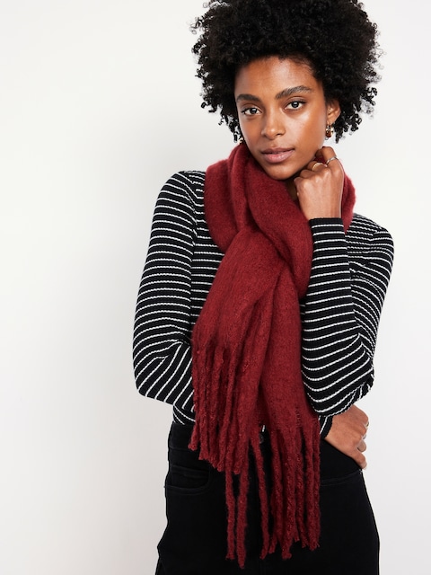 Brushed Fringed Scarf