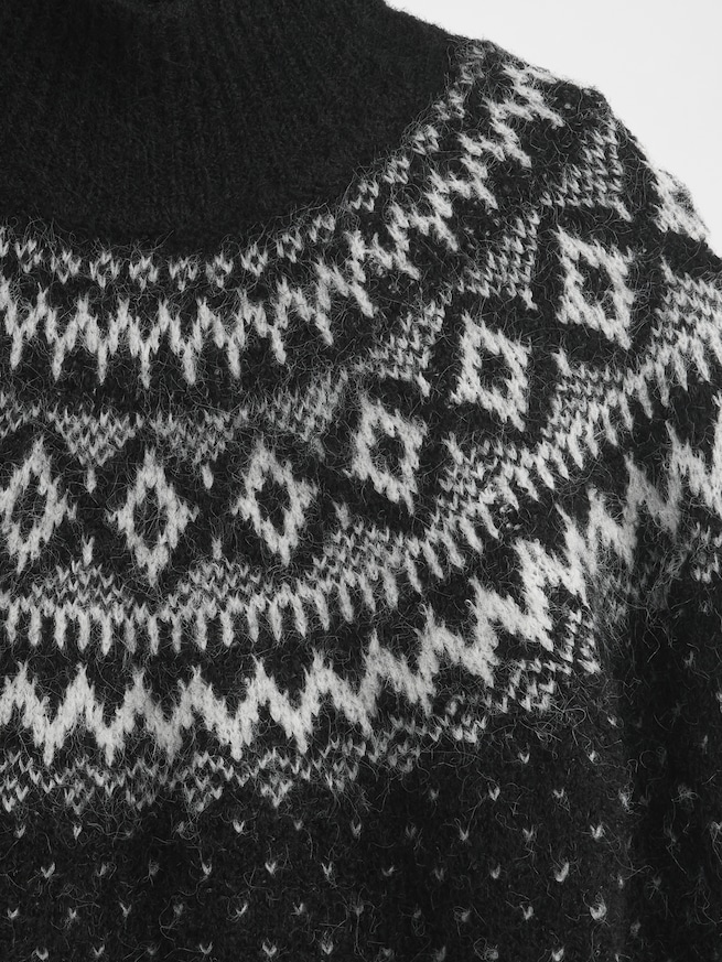 ふわもこ オーバーサイズ タートルネックセーター-3