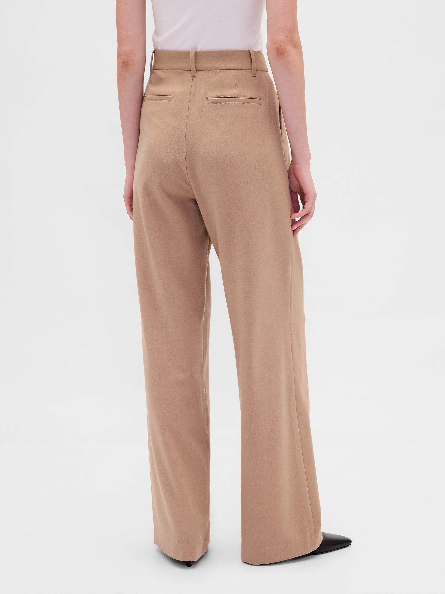 365 High Rise Brushed Twill Pleated Trousers