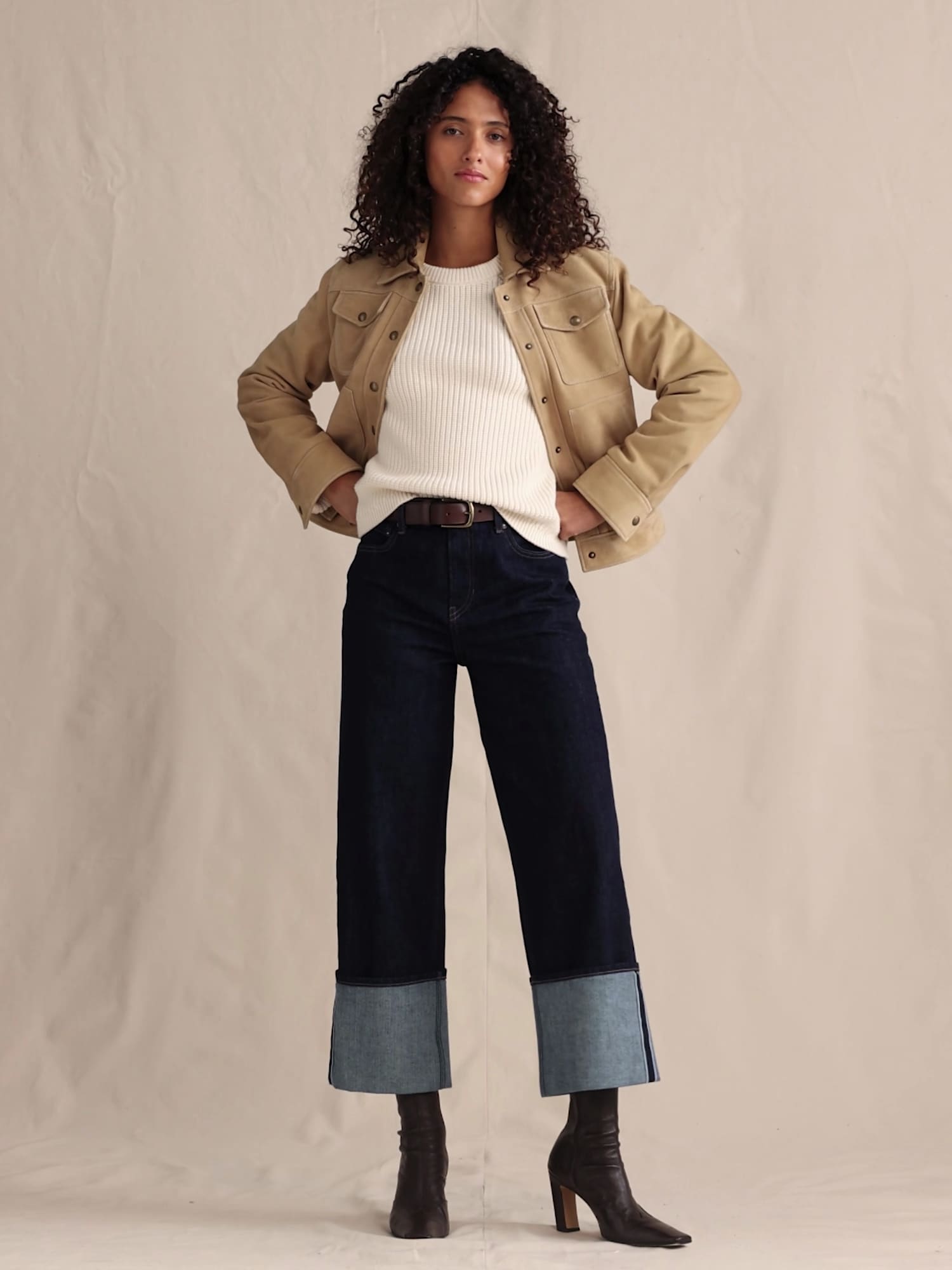 ハイライズ ストーブパイプ ストレートレッグ ジーンズ-7 ハイライズ ストーブパイプ ストレートレッグ ジーンズ-7