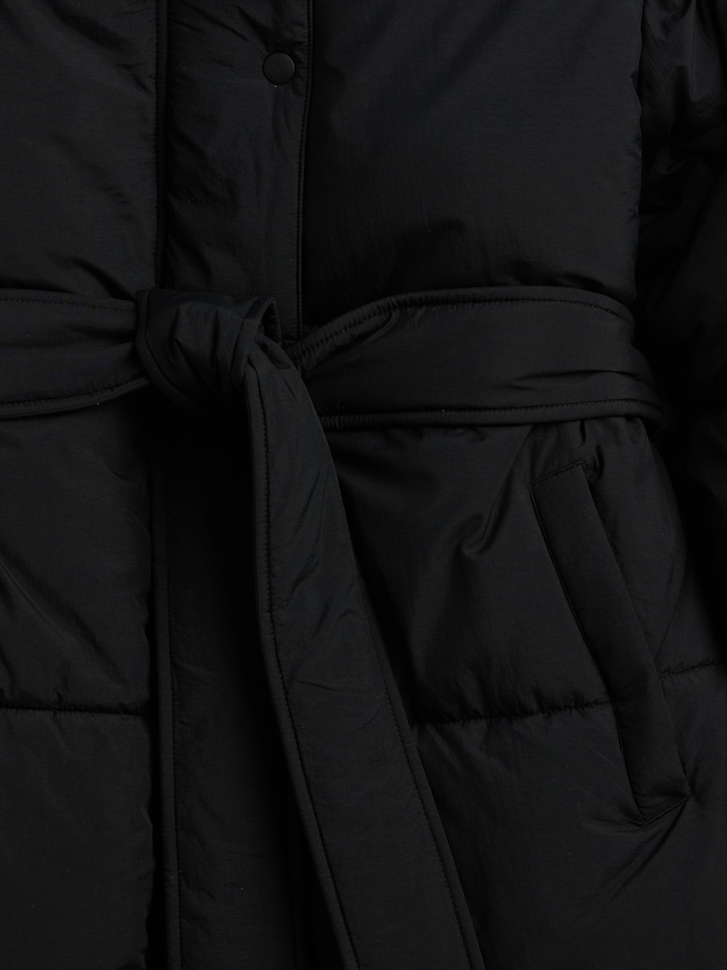 Belted Long Puffer Coat