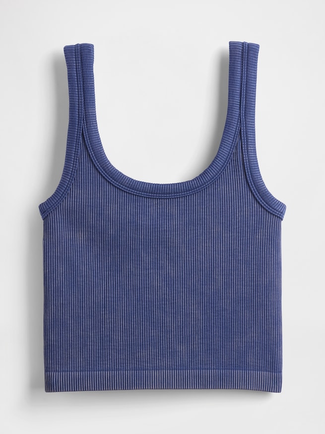 GapFit シームレス リブ クロップド タンクトップ-3