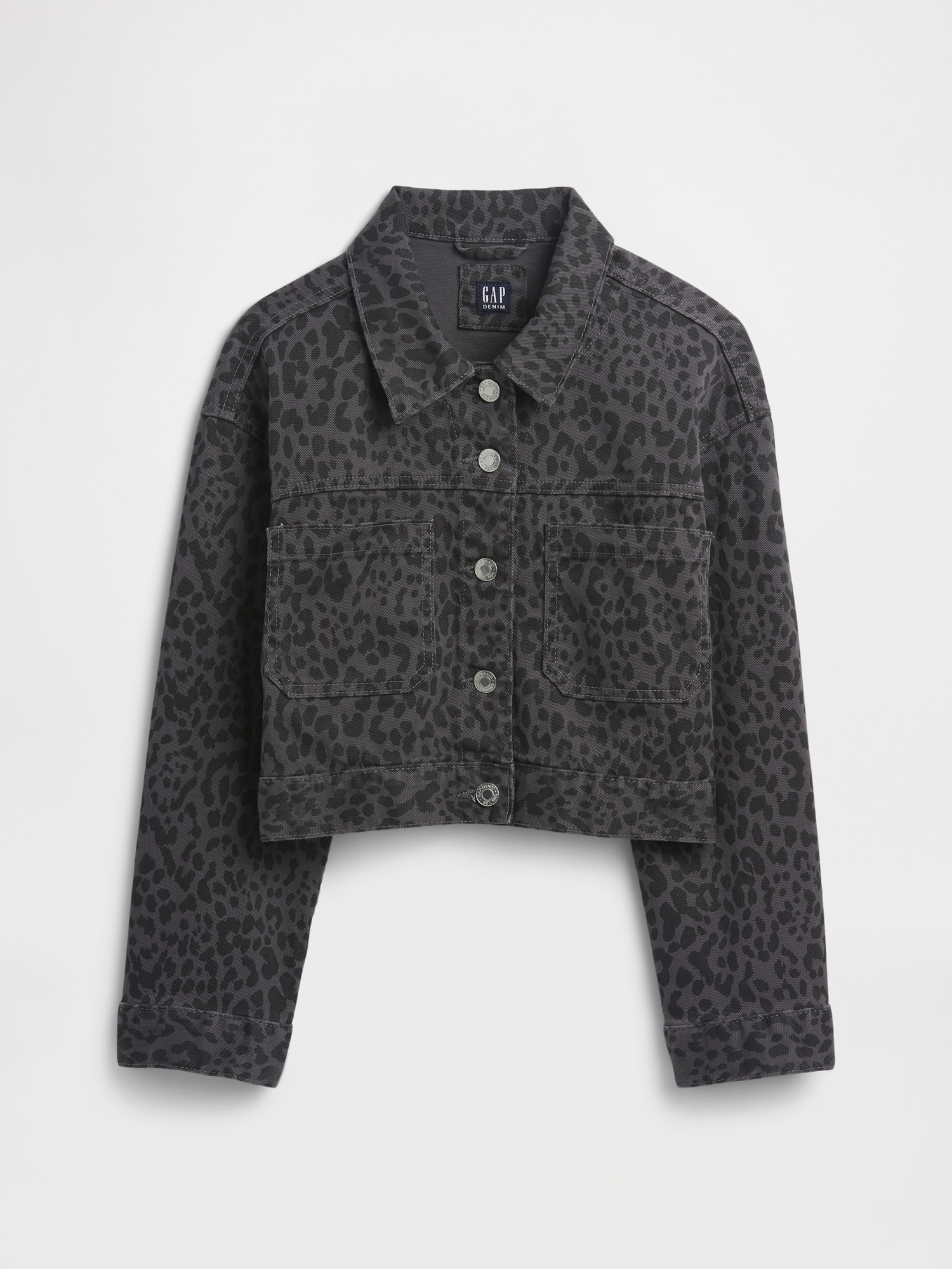 Kids Boxy Leopard Print Jacket