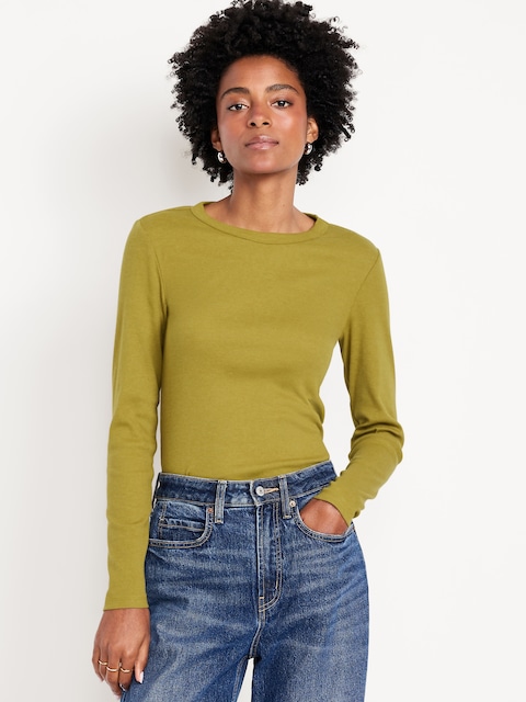 Snug Long-Sleeve Crew-Neck T-Shirt