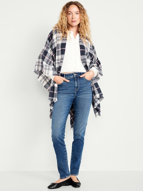 Flannel Fringe Poncho