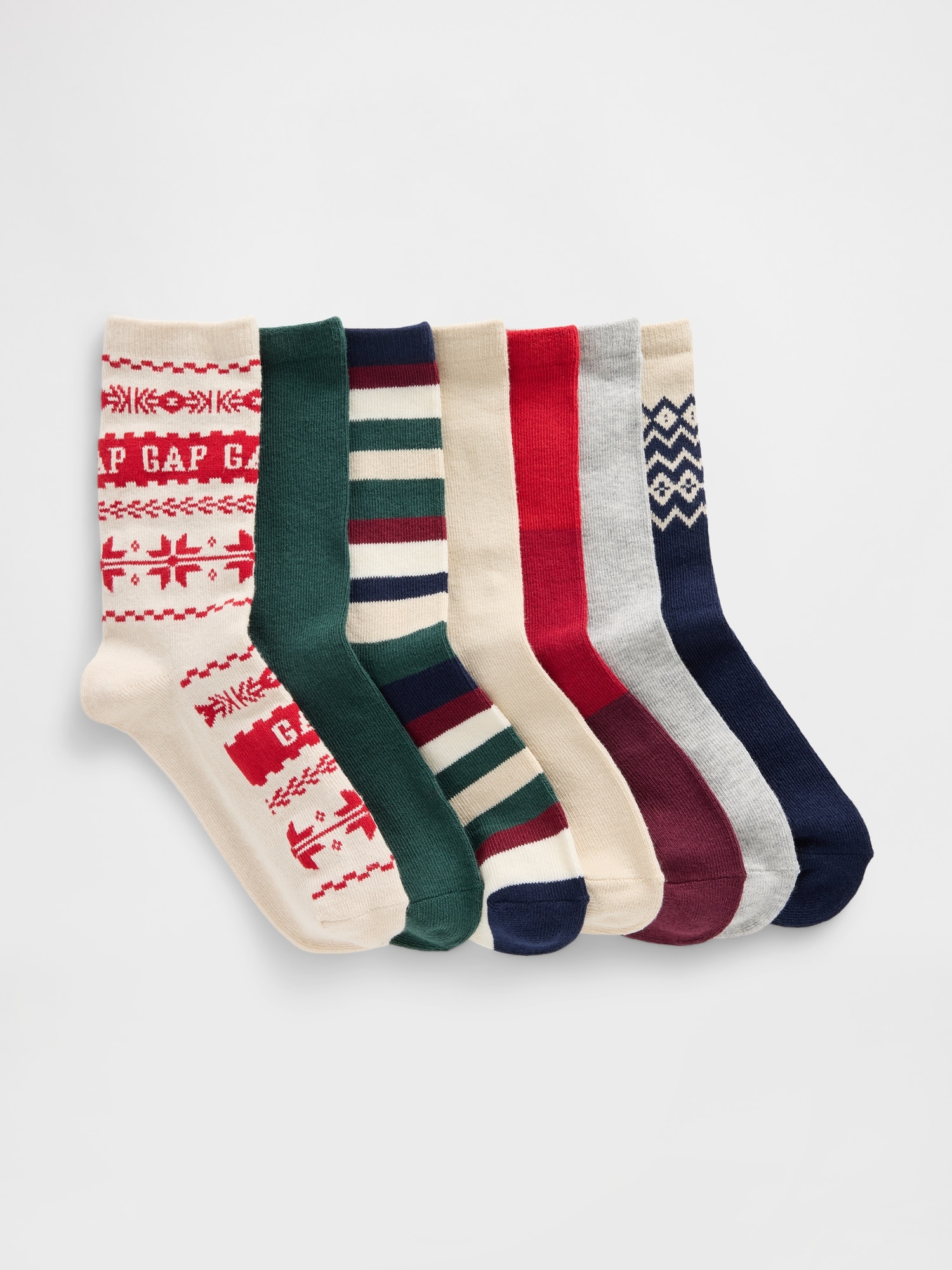 Kids Holiday Crew Socks (7-Pack)