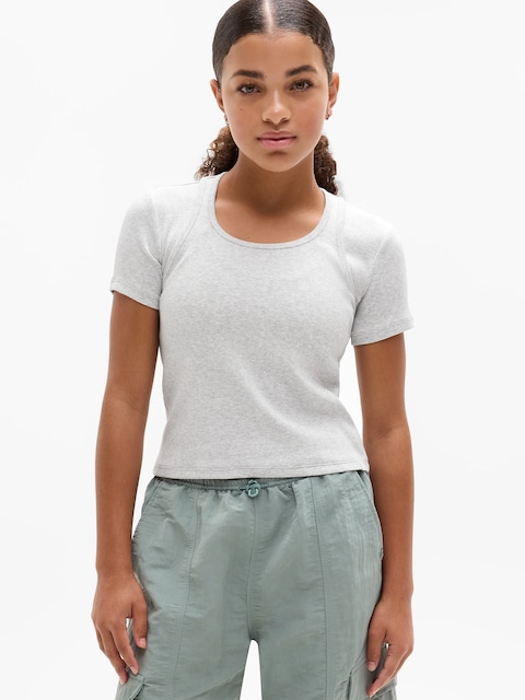 Athleta Girl Right Moves Rib Double Up Tee