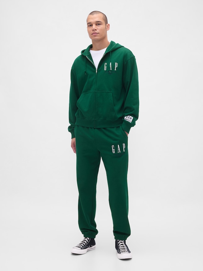 30th アニバーサリー ヘビーウェイト フレンチテリー GAPロゴ ジップアップパーカー-1