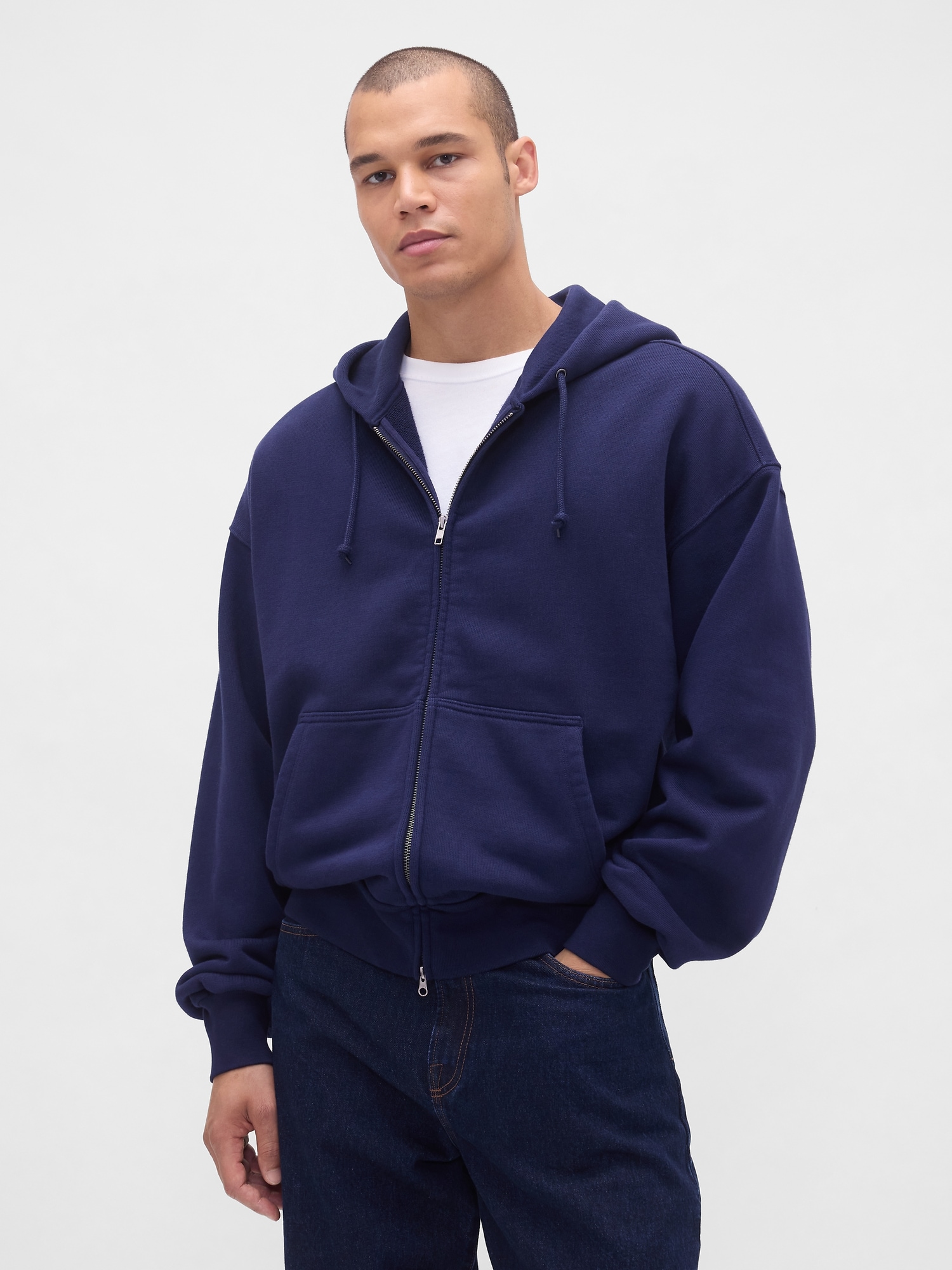 Gap エクストラヘビーウェイト フレンチテリー ジップアップパーカー Gap エクストラヘビーウェイト フレンチテリー ジップアップパーカー