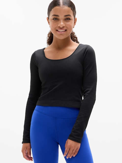 Athleta Girl Rise Above Rib Crop Top