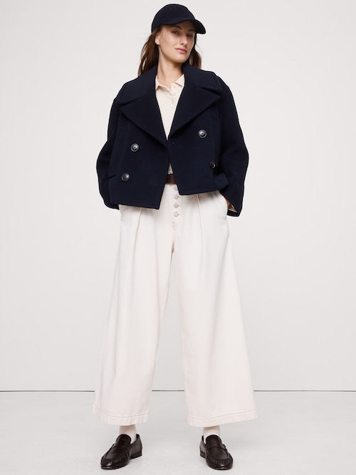 イタリアン メルトン ウール ブレンド カーコート