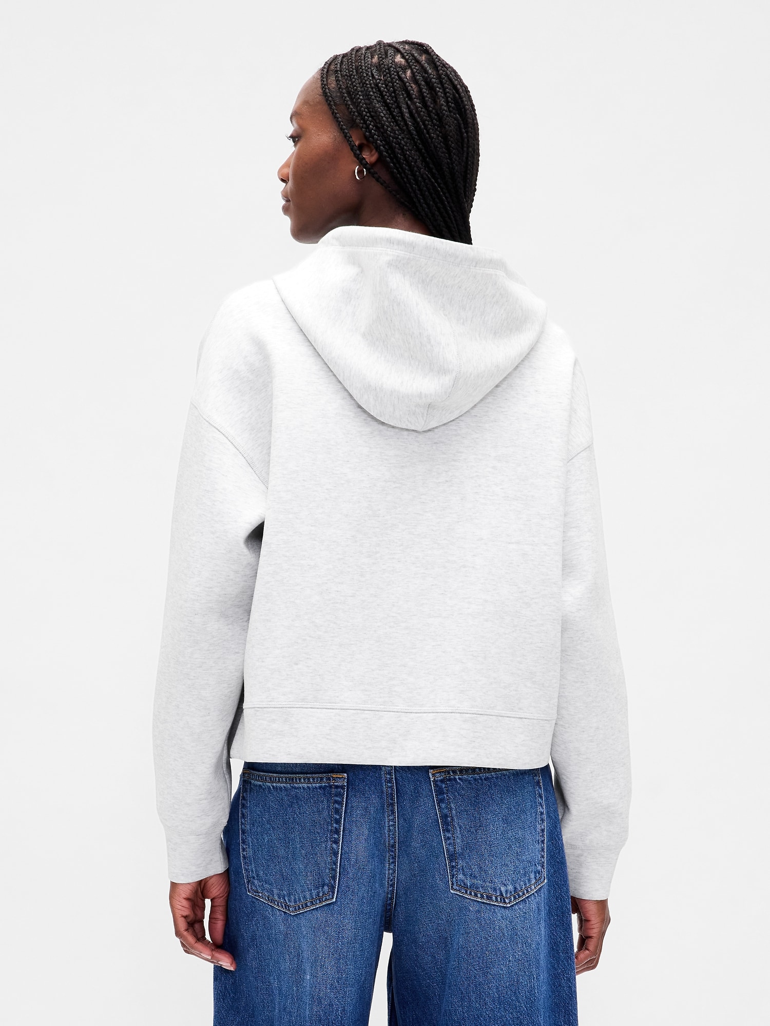 GapFit オーバーサイズ ジップアップパーカー-2