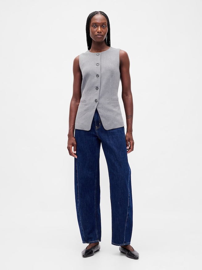 ハイネック ベスト-1