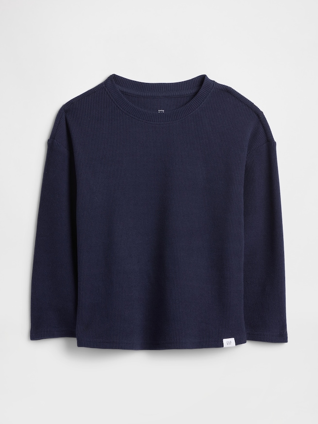 babyGap ワッフルニット クルーネックTシャツ-0