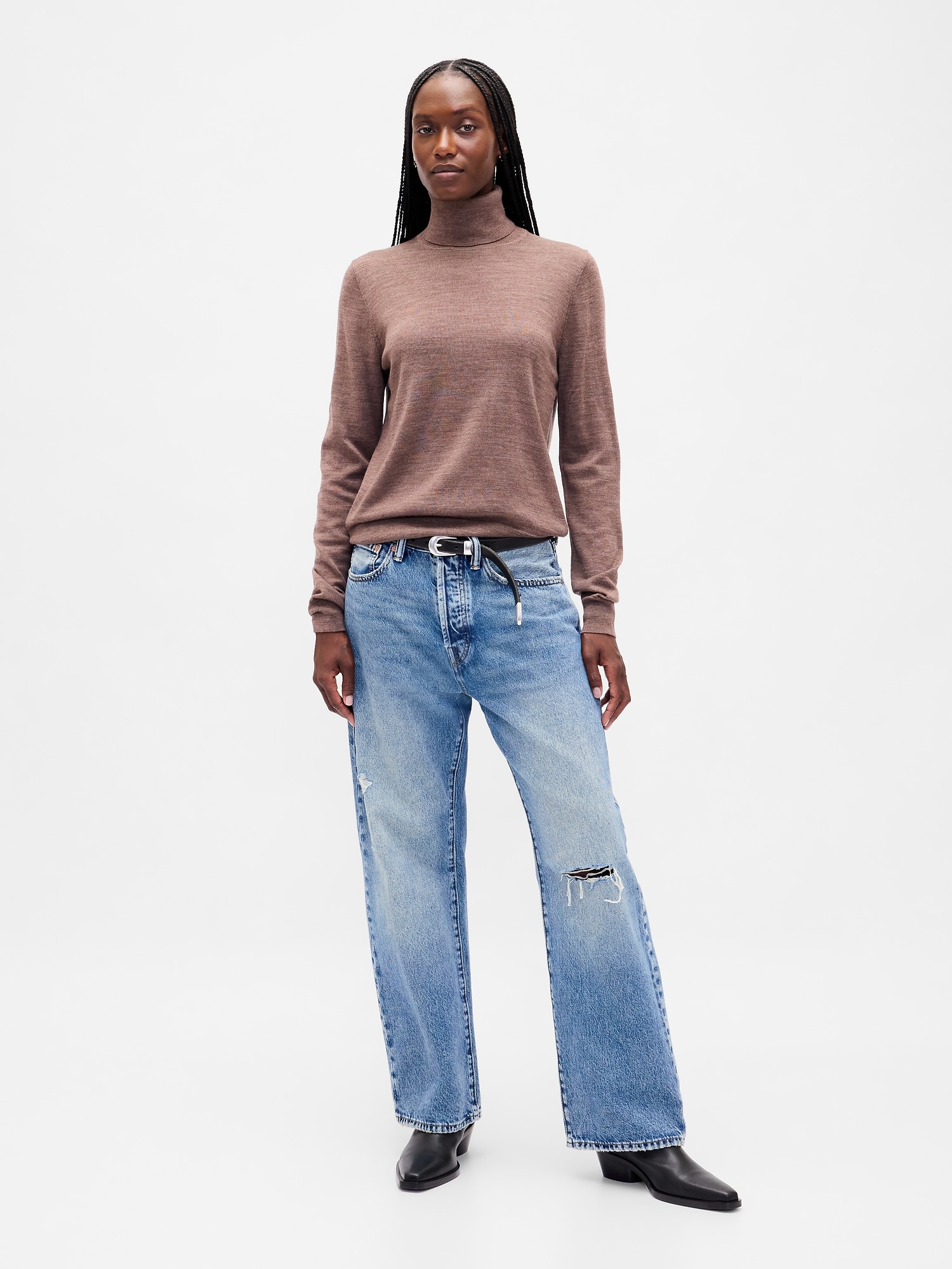 100% Merino Wool Turtleneck Sweater