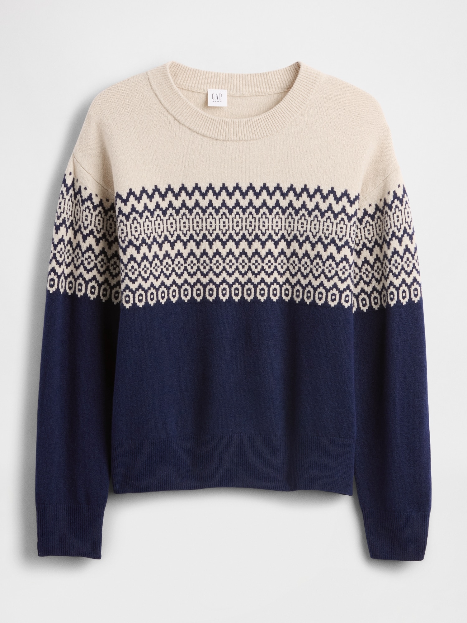 CashSoft カシミヤタッチ リラックスフィット クルーネックセーター (キッズ)-1