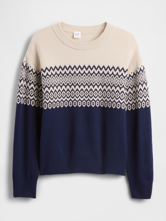 CashSoft カシミヤタッチ リラックスフィット クルーネックセーター (キッズ)-1