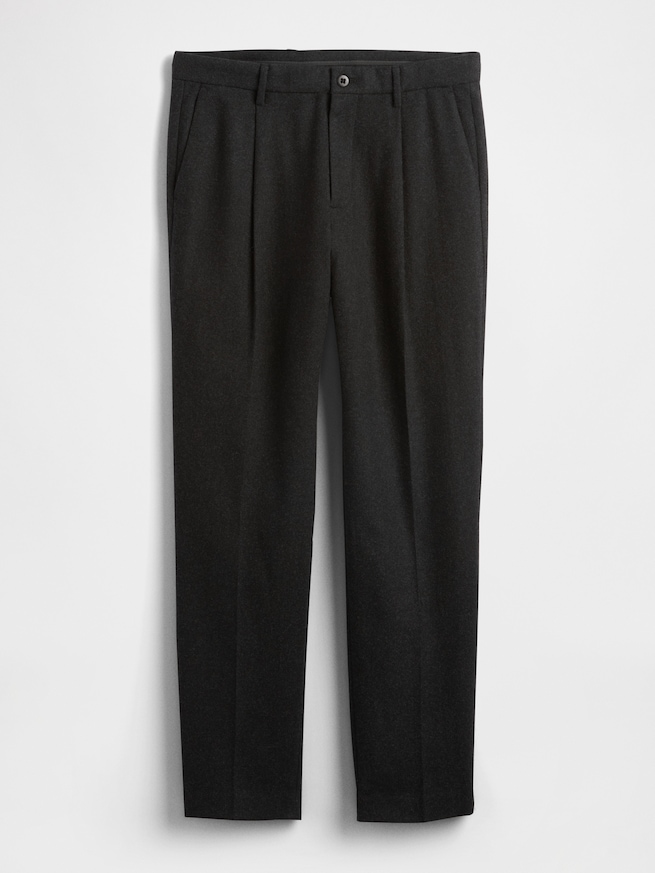 ウールブレンド リラックスフィット ストレート トラウザーパンツ-5