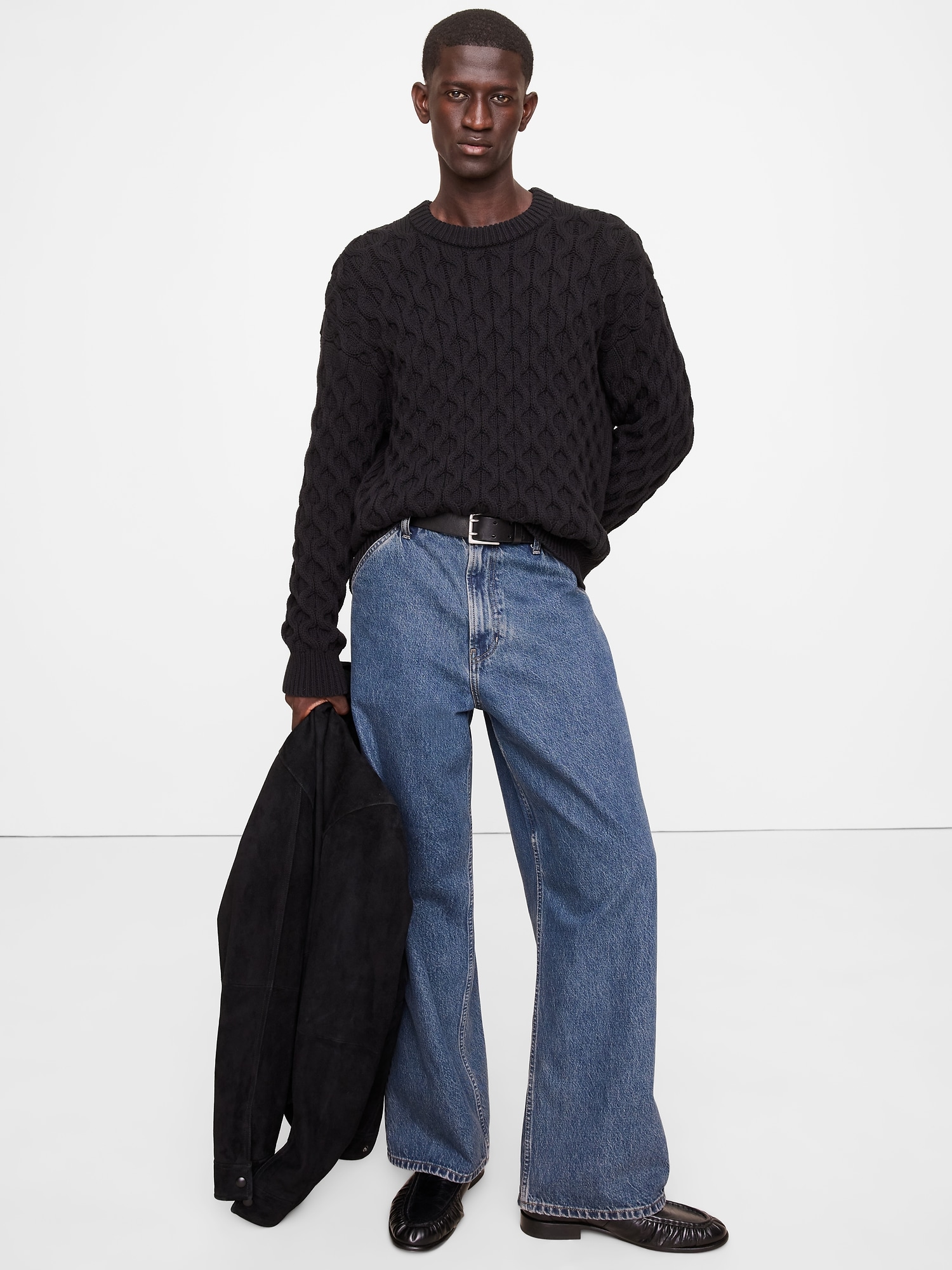 CHANDAIL RAS DU COU À MAILLES ALVÉOLÉES