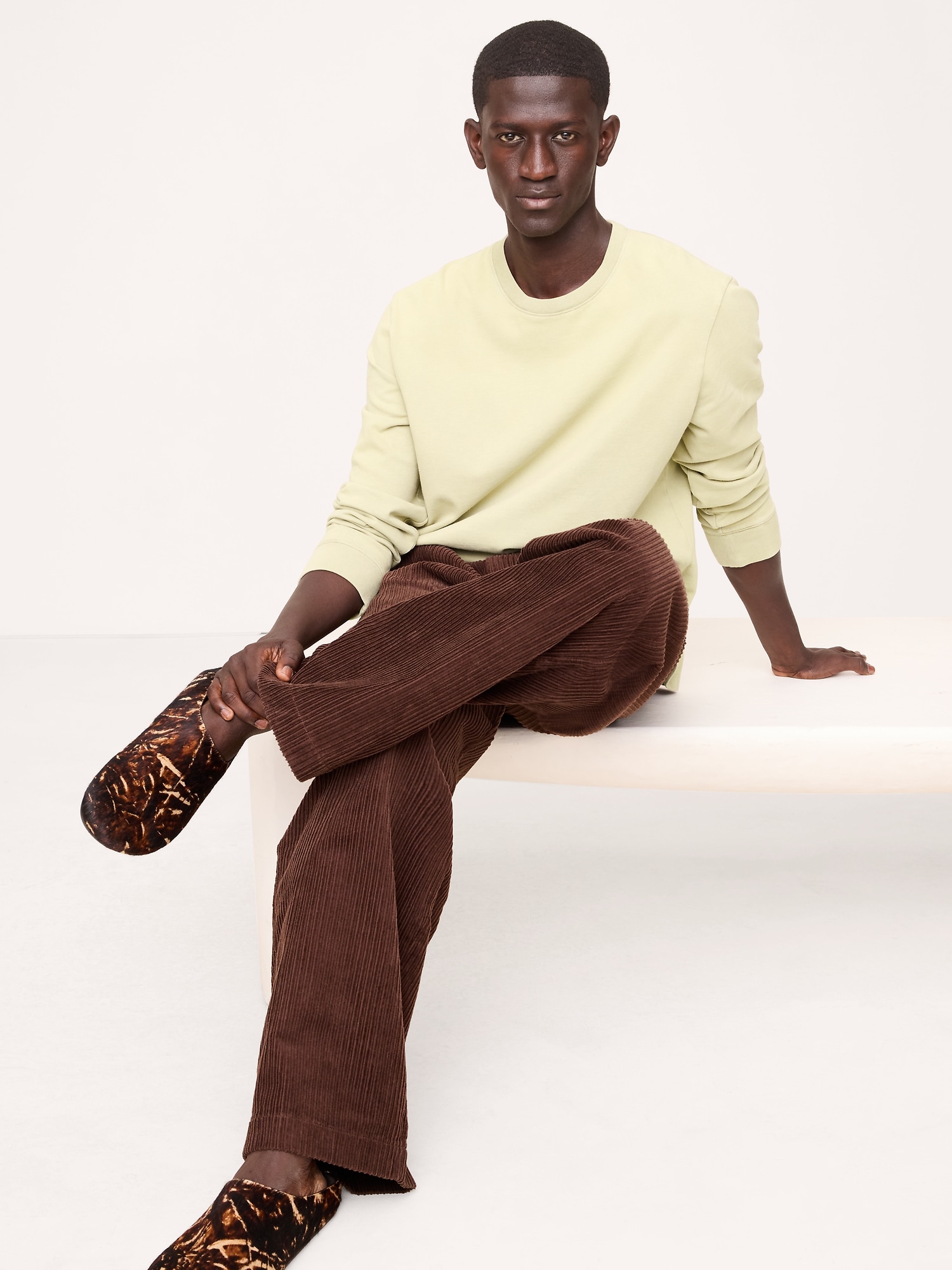 Sueded Cotton Long-Sleeve T-Shirt