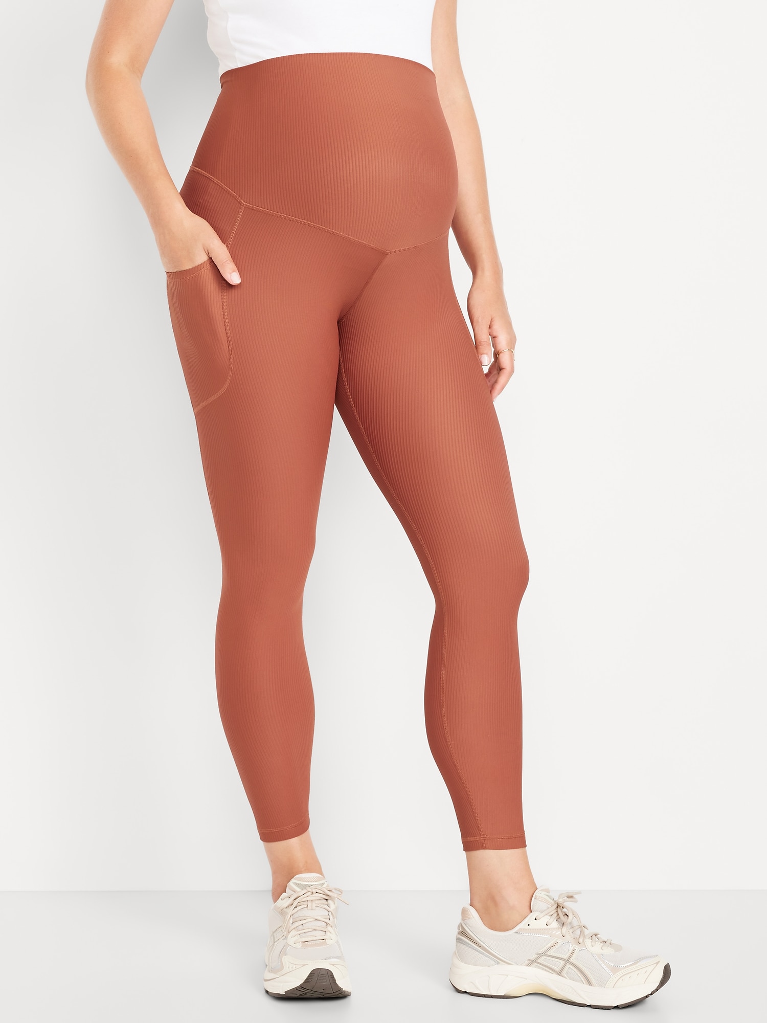 Maternity Full-Panel PowerSoft 7/8 Rib Leggings
