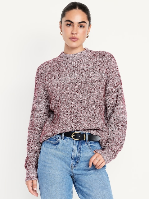 SoSoft Cropped Mock-Neck Sweater