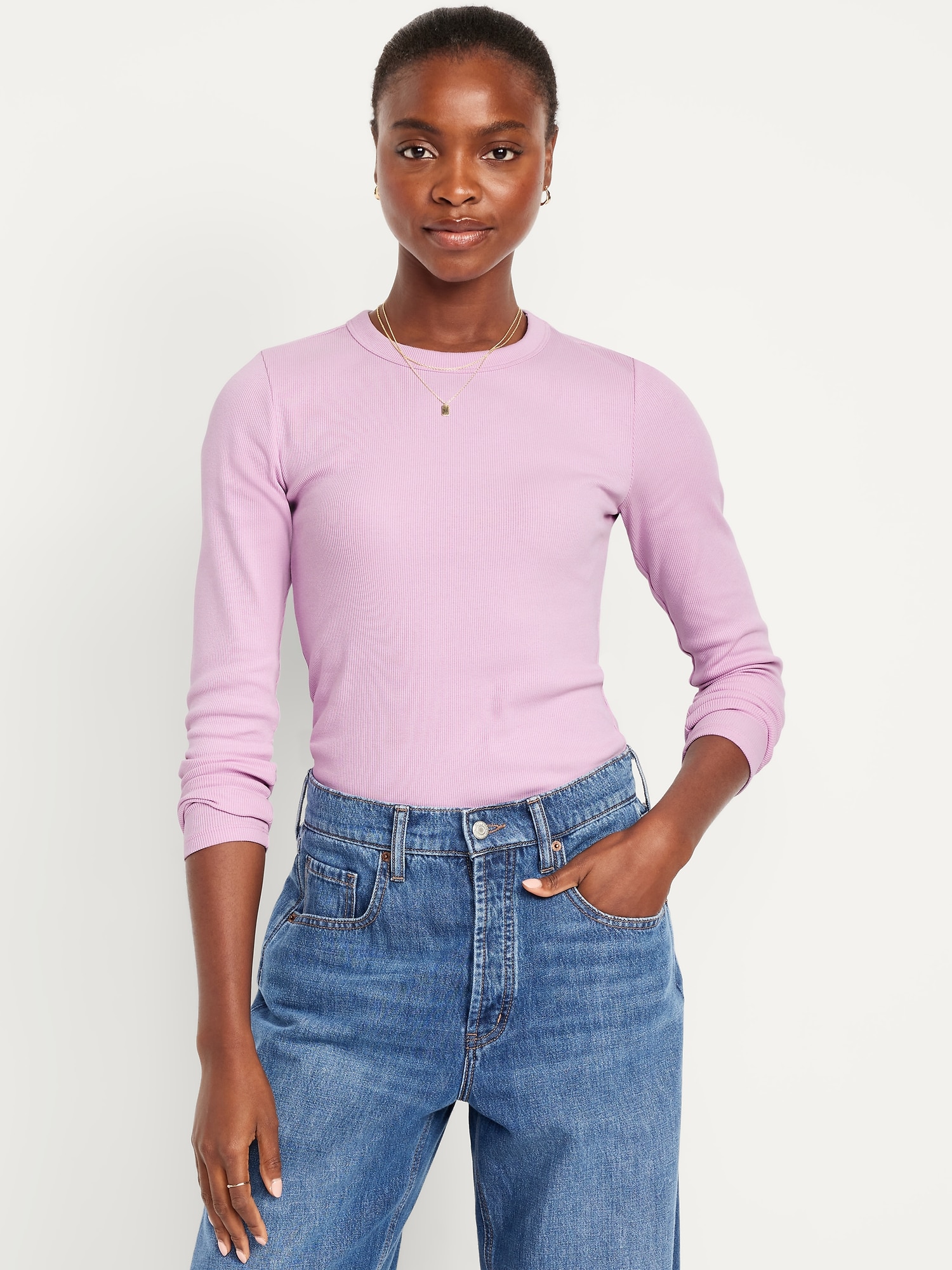 Snug Long-Sleeve Crew-Neck T-Shirt