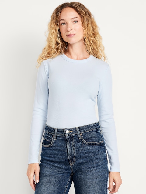 Snug Long-Sleeve Crew-Neck T-Shirt