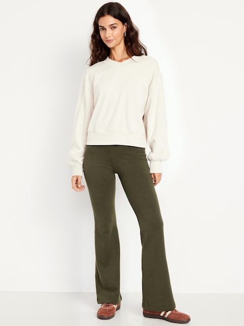 High-Waisted Fleece-Lined Flared Leggings