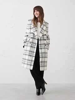 Eaphi checkered boa coat アイボリー cn60195216.jpg
