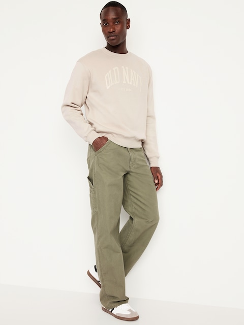 CHANDAIL EN COTON OUATÉ RAS DU COU À LOGO IMPRIMÉ