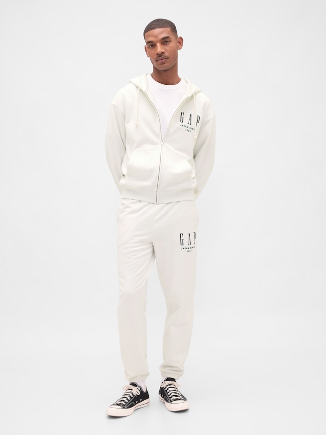 30th アニバーサリー ヘビーウェイト フレンチテリー GAPロゴ ジップアップパーカー-1