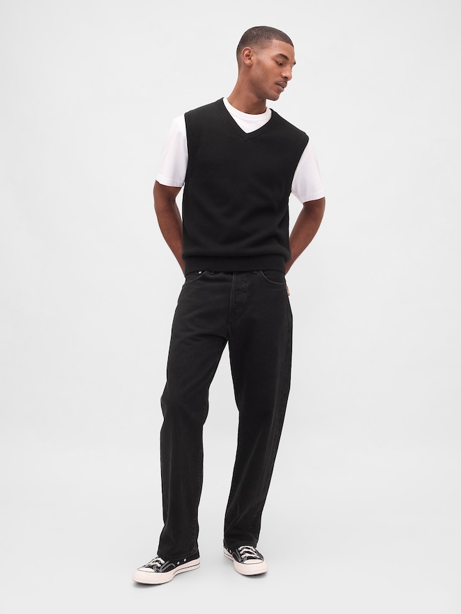 Vネック ニットベスト-1