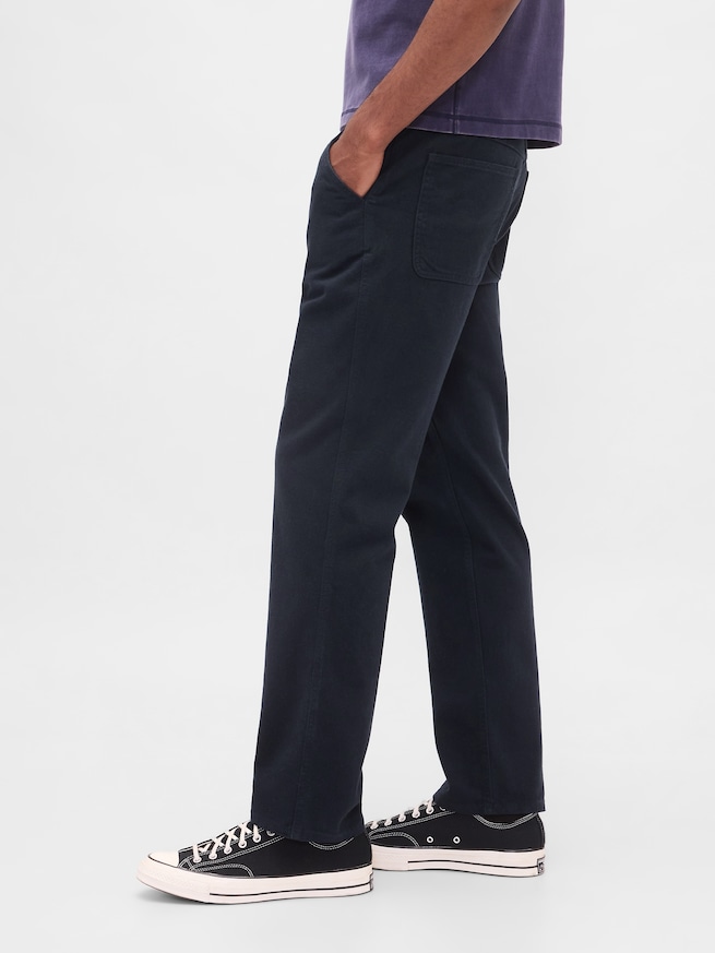 リラックスフィット ストレート ユーティリティカーキパンツ-2