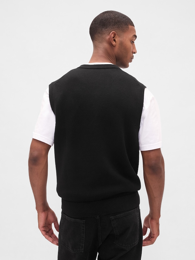 Vネック ニットベスト-2