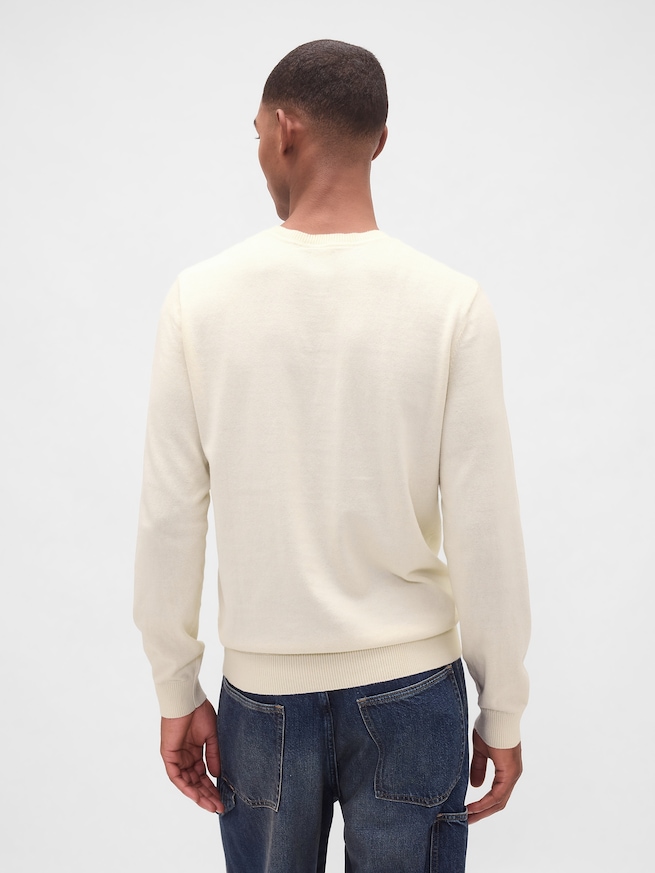 コットン クルーネックセーター-2