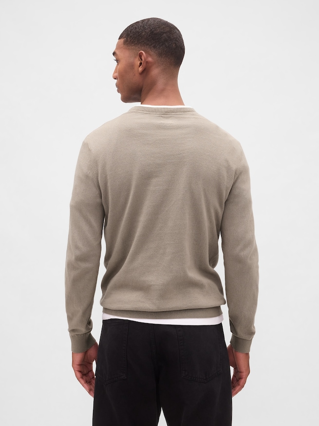 コットン クルーネックセーター-2