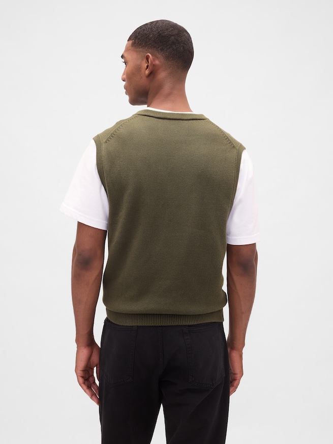 Vネック ニットベスト-2