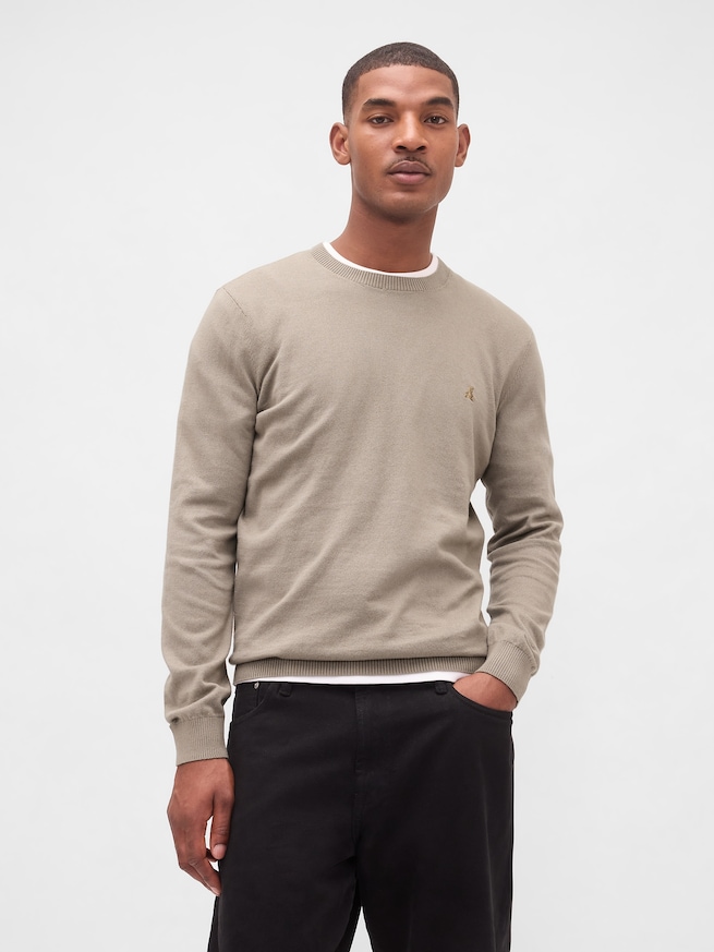 コットン クルーネックセーター-0