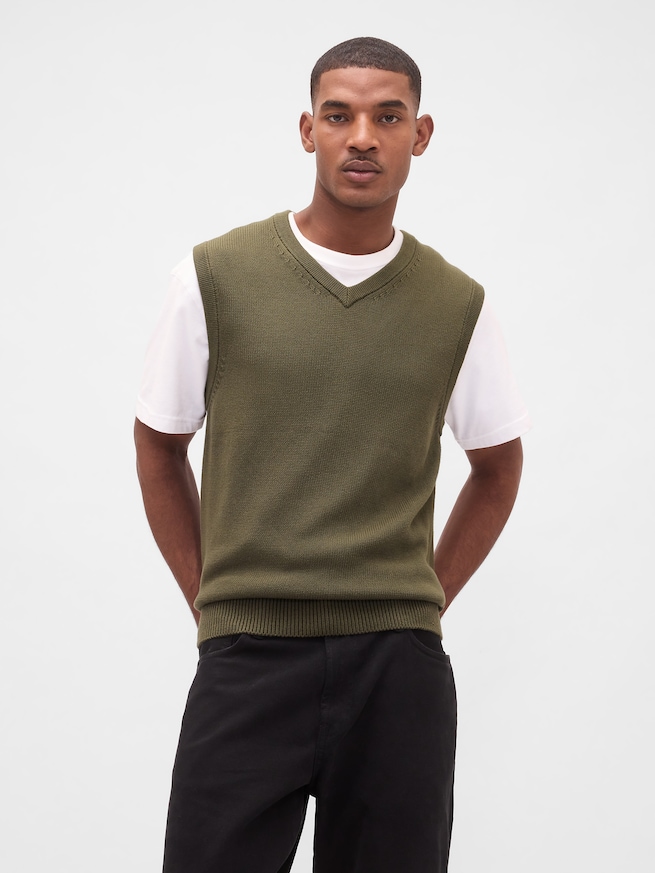 Vネック ニットベスト-0