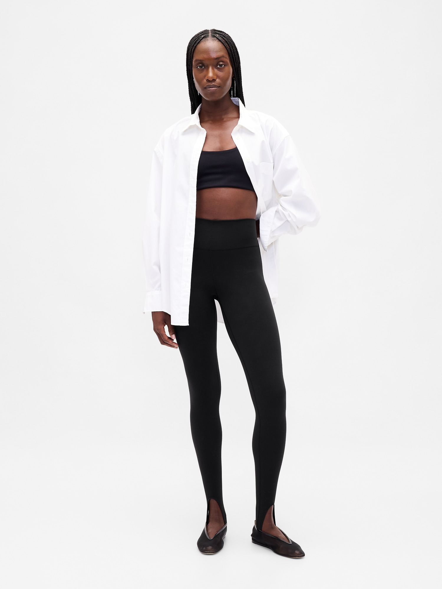 LEGGING GAPFIT LISSE À SOUS-PIEDS À TAILLE HAUTE