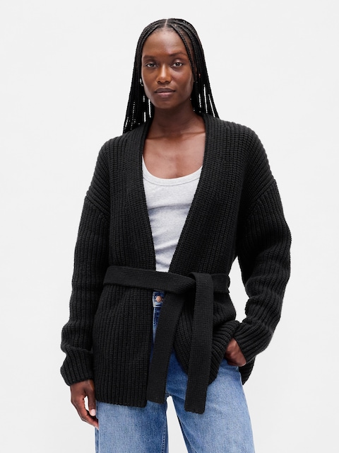 CARDIGAN CACHE-CŒUR EN MÉLANGE DE COTON